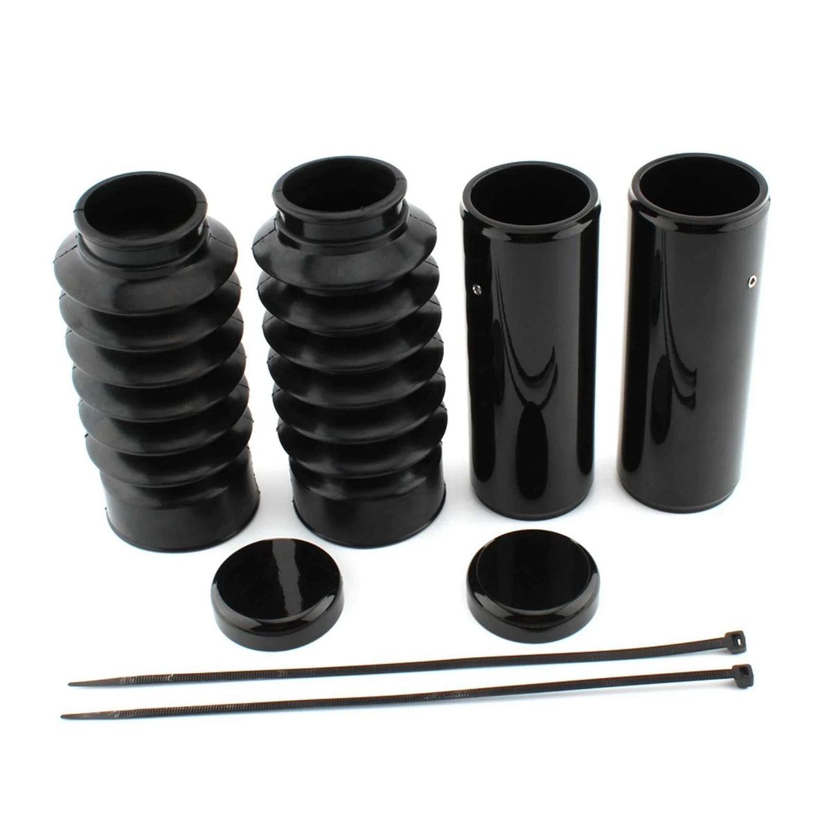Black Full Fork Cover Kit for Harley Davidson Sportster X48 Forty-Eight (16-23)