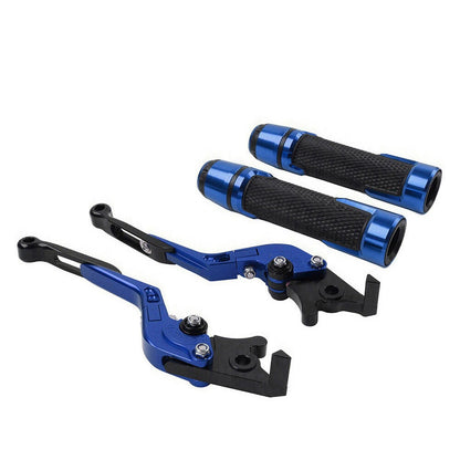 Blue Extendable Brake Clutch Levers Grip Set for Yamaha YZF R3 R25 (2015-2023)