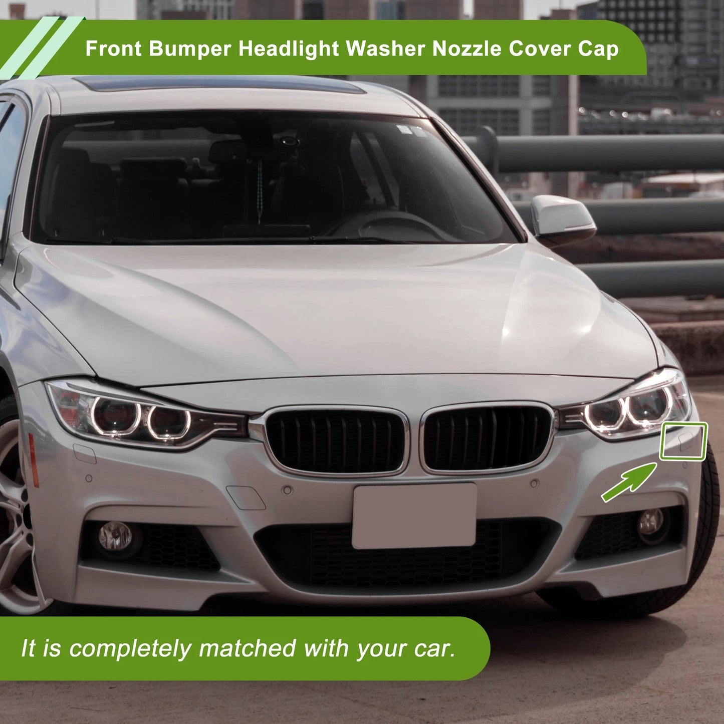 Front Left Washer Nozzle Cover Cap for BMW 320i Red (2013 - 2018)