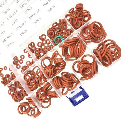 O Ring 225pcs Red Silicone for Reliable Seal Between Surfaces