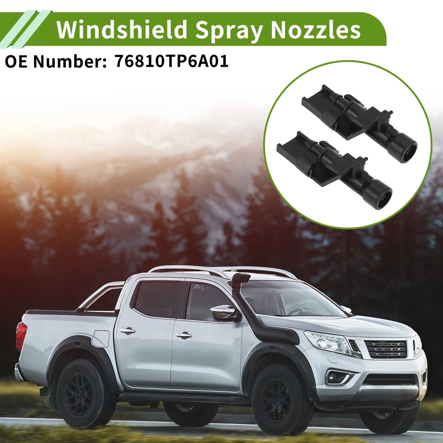 Windshield Washer Nozzle & Hose Connector for Honda (2016-2023)