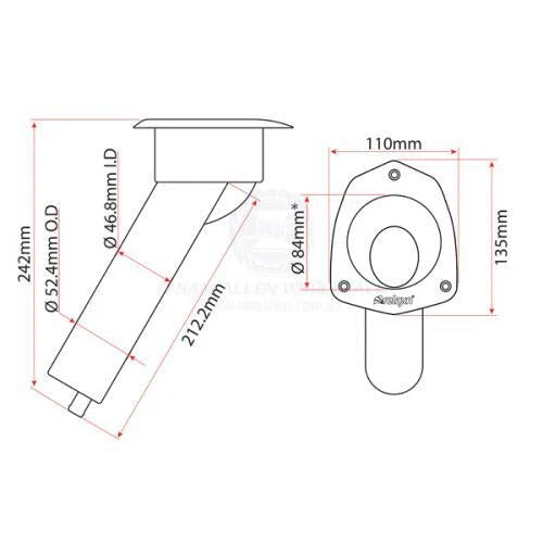 Boat Marine Combo 30° Black Rod Holder / Drink Holder Relaxn Mako Series