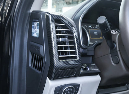 Carbon Fiber Front Side Air Vent A/C Cover Trim for Ford F150 (2015-2019)