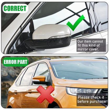 Pearl White Left Driver Side Rearview Mirror Cover for Ford Edge (2015-2021)
