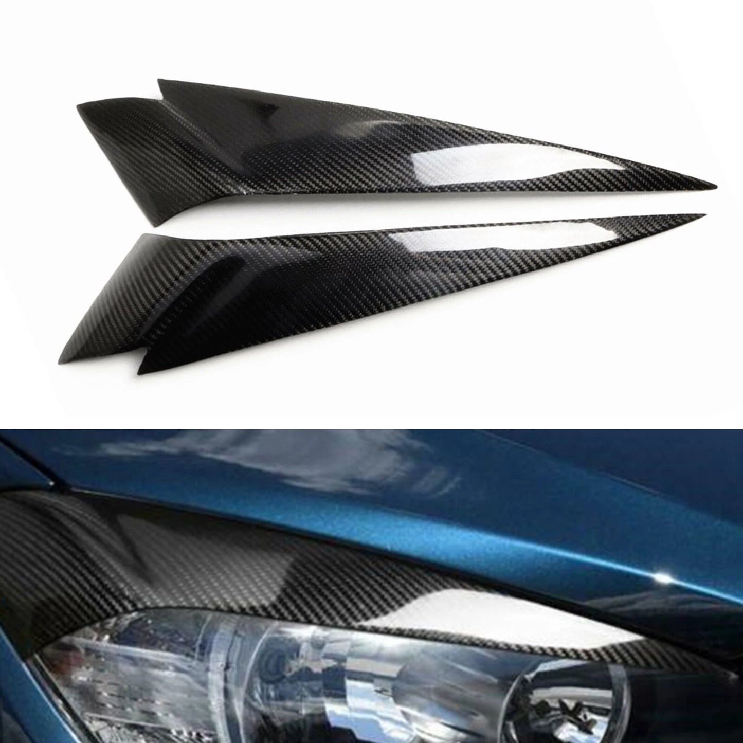 Carbon Fiber Headlight Eyebrow Covers for BMW X1 E84 (2009-2015)