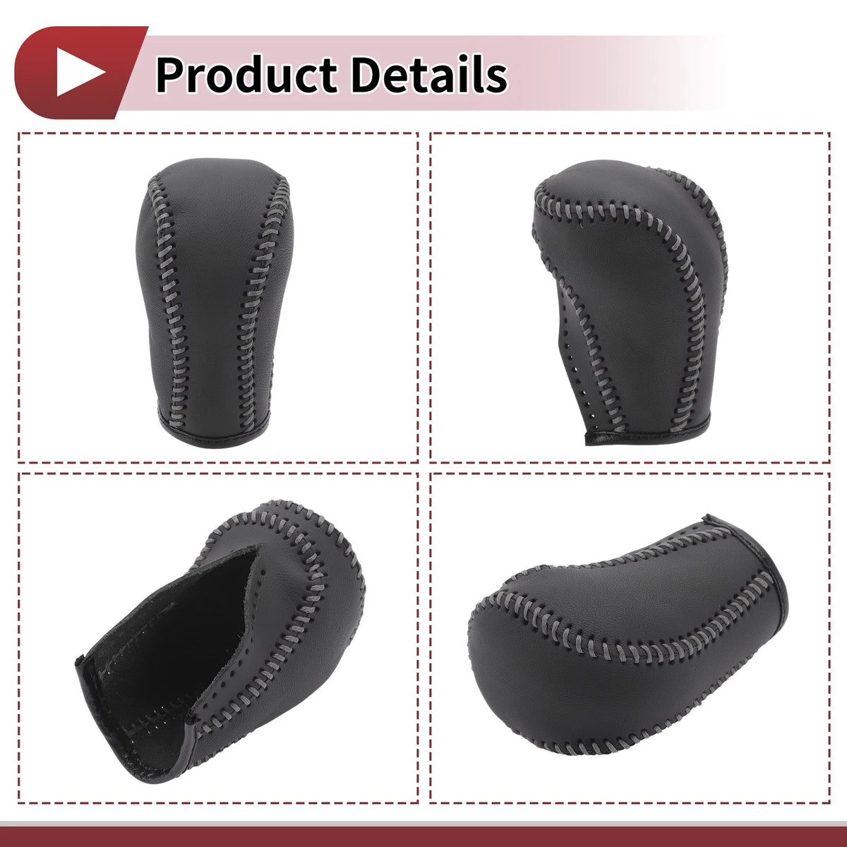 Gear Shift Knob Cover for Mazda CX-5 (2013-2014) Gray Faux Leather