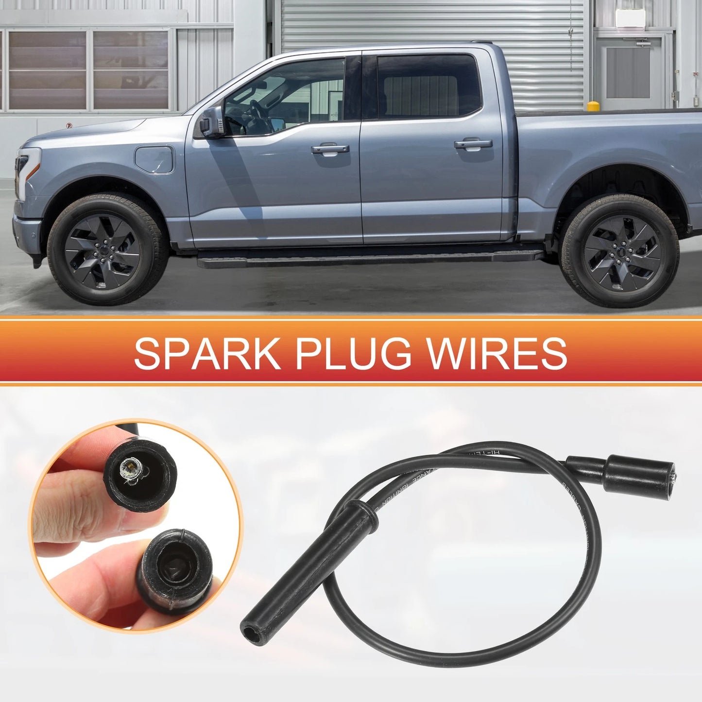 8 Pcs Spark Plug Wire Ignition Coil Cables for Ford F-150 F-250 F-350 (2004-2023)