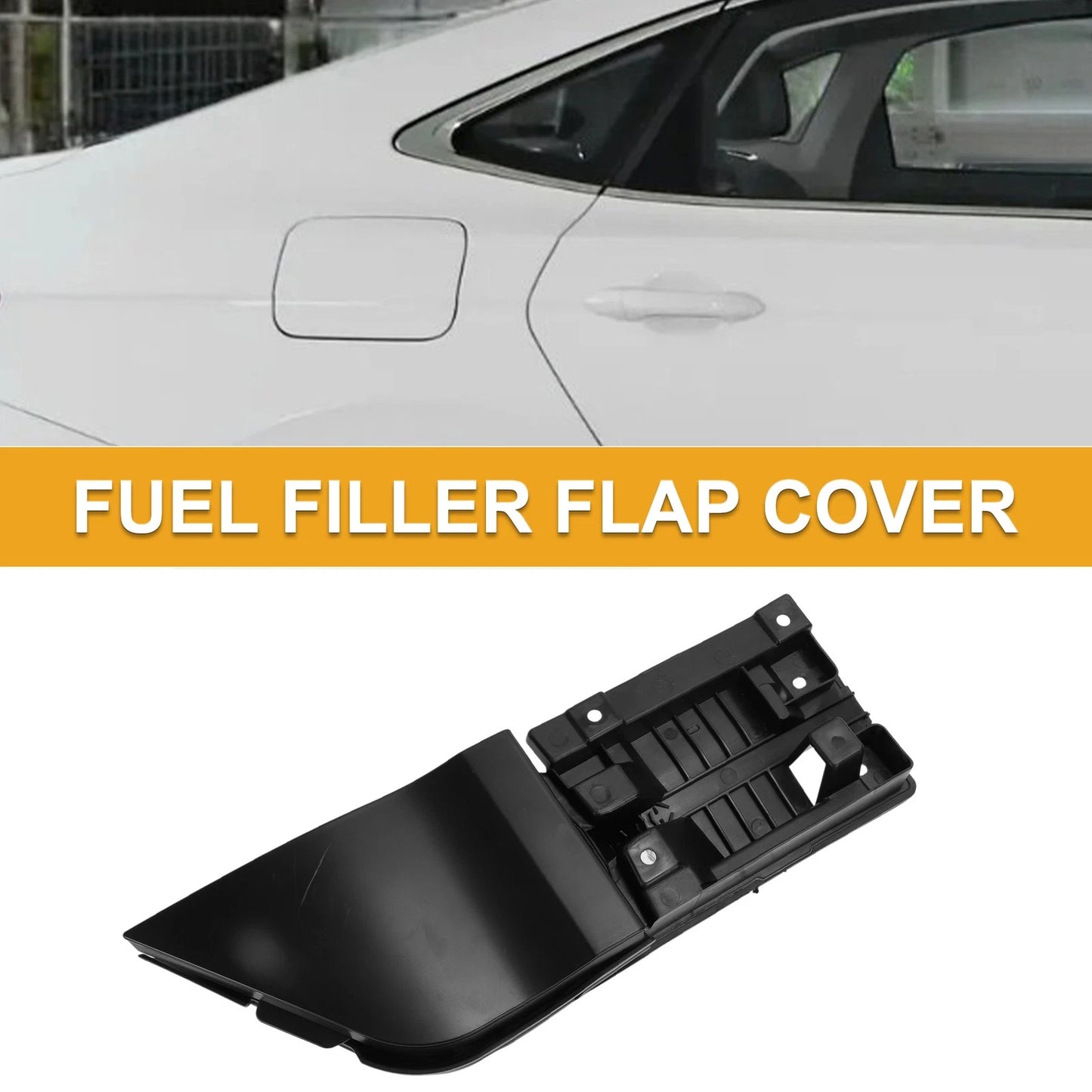 Black Fuel Tank Door Cap for Ford Transit Van 150 250 350 (2014-2023)