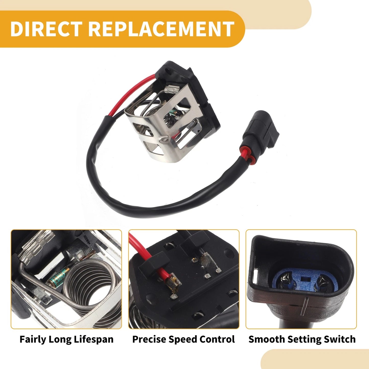 Blower Motor Resistor for HVAC (91AB9A819AC) - Compatible with Various Models