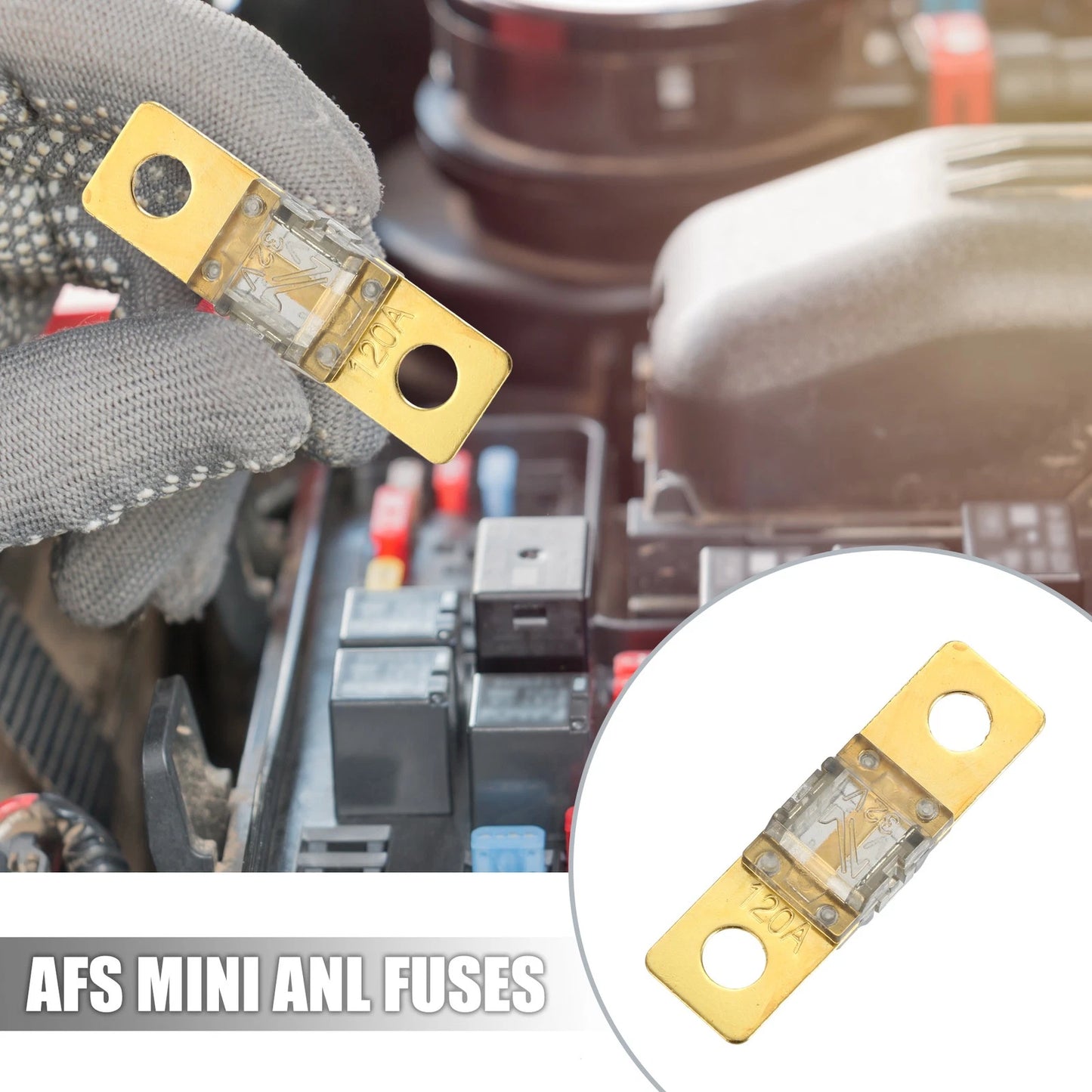 2 x 120A 32V Bolt-on AMI Fuse for Automotive Marine Audio Video System