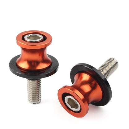 10MM Swingarm Spools Slider Screws for KAWASAKI ZX6R (1998-2011) Orange CNC