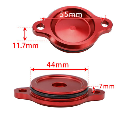 CNC Oil Filter Cover - Red for Honda ST 125 Dax, MSX 125, Grom, Z 125, Monkey C 125 (2021-2023)