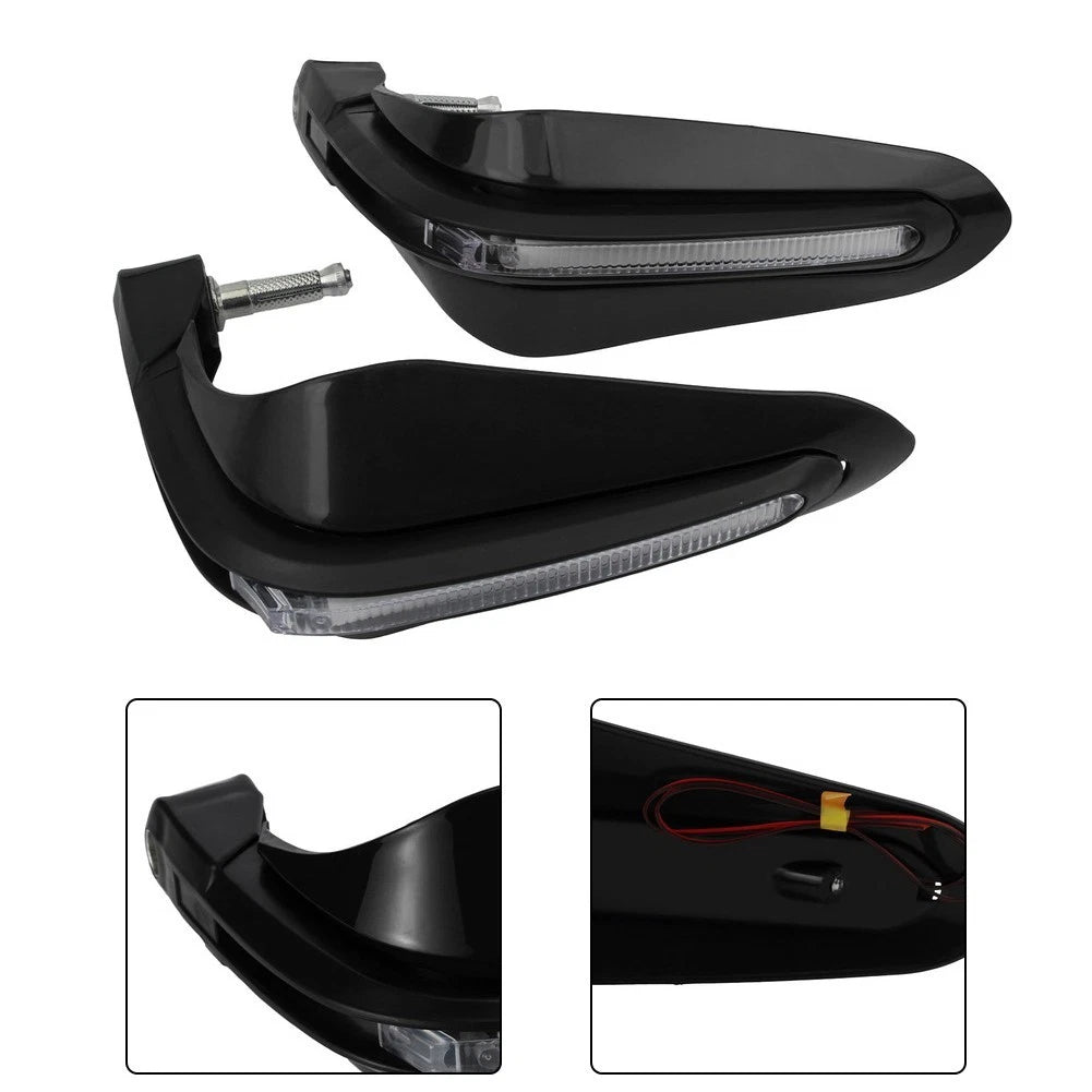 With LED Light ABS Handguard 15-22mm Handlebar Protector