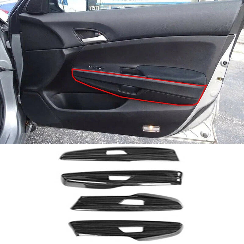 Inner Door Handle Panel Strip Trims Wood Grain for Honda Accord (2008–2012)