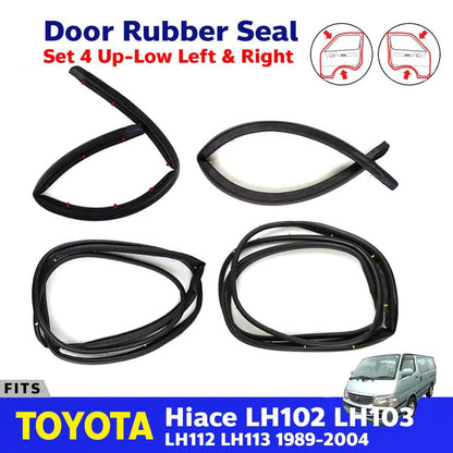 Door Rubber Up-Low LH+RH Set 4 Fits Toyota Hiace LH102 LH112 LH113 1989-04 D09