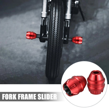 Fork Frame Slider for Motorcycle Anti-Drop Wheel Crash Protection Red