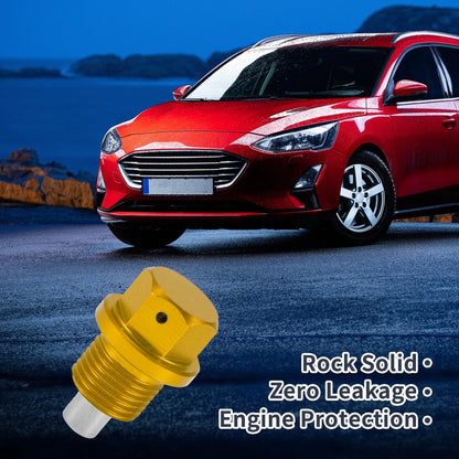 Set M14x1.25 Engine Oil Drain Plug With Gasket for Car Motorcycle Boat Goldtone