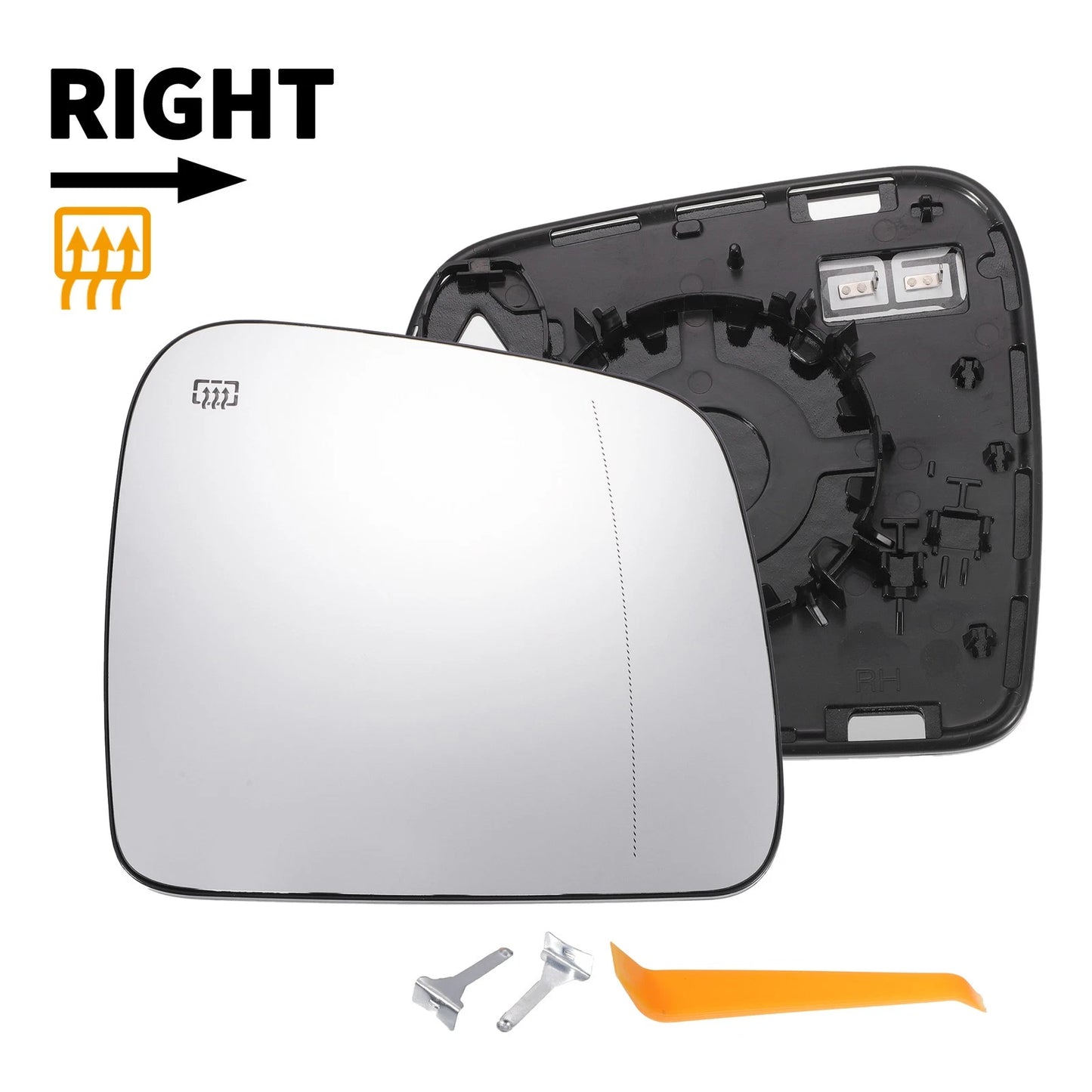 Right Mirror Glass White w/ Back Heated for Jeep Grand Cherokee