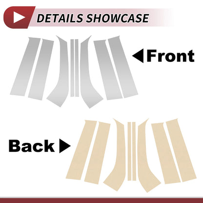 8 Pcs Door Pillar Window Trim for Ford Everest (2023-2024) Silver Tone