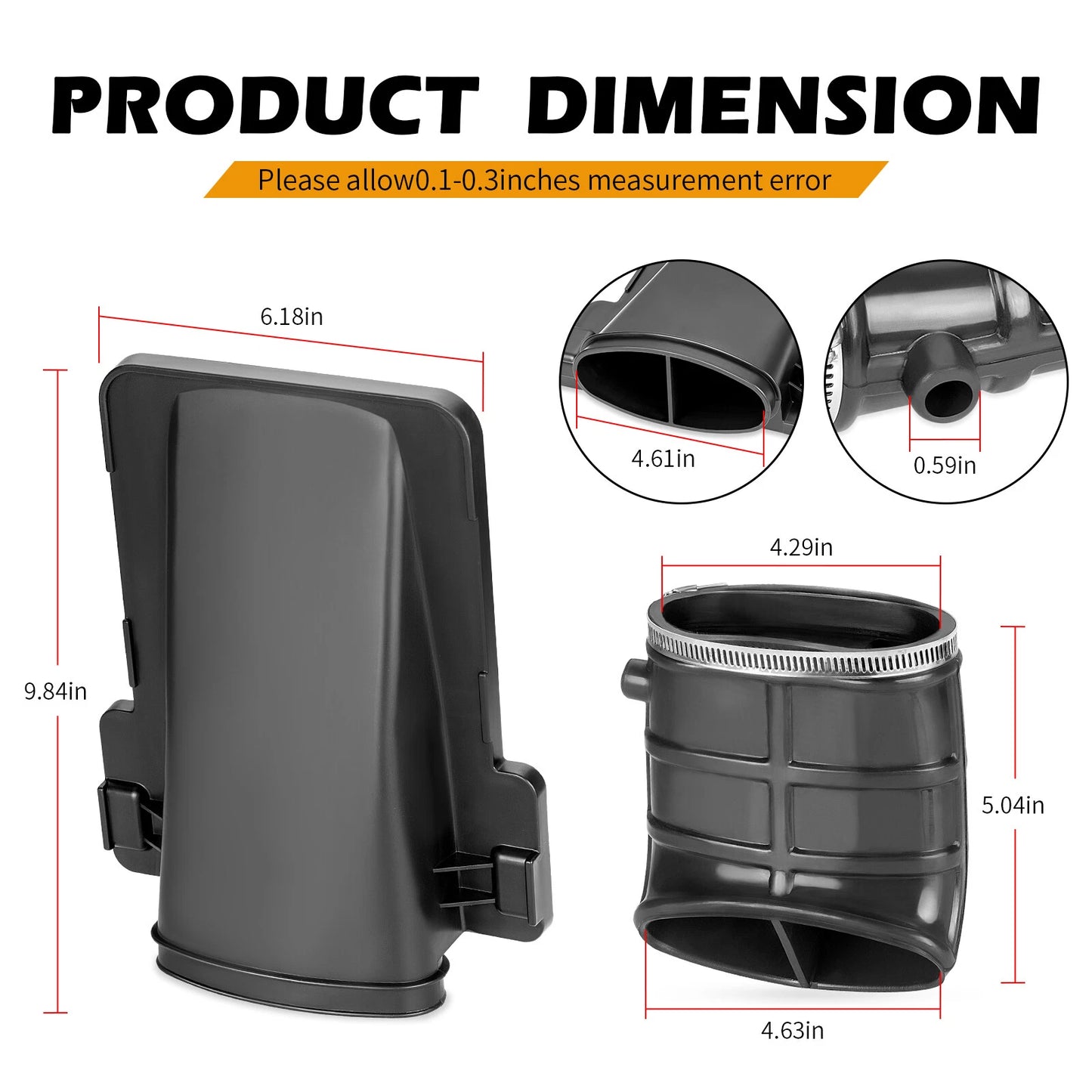Air Box Lid & Duct Kit for Yamaha Raptor 660R YFM660R (2001-2005)