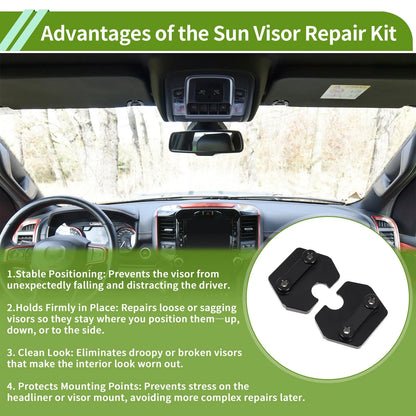 1 Set Sun Visor Repair Kit for Dodge Ram 1500 Trucks (2019-2023)