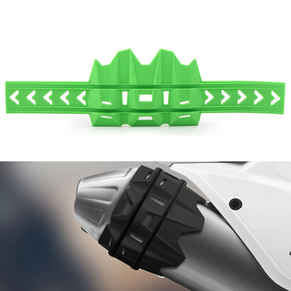 Exhaust Tail Pipe Guard Cover for Universal Motorcycle Accessories Green