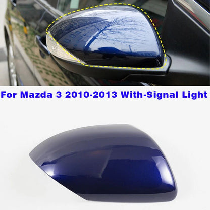 Blue Right Passenger Side Mirror Cover Cap for Mazda 3 (2010–2013)