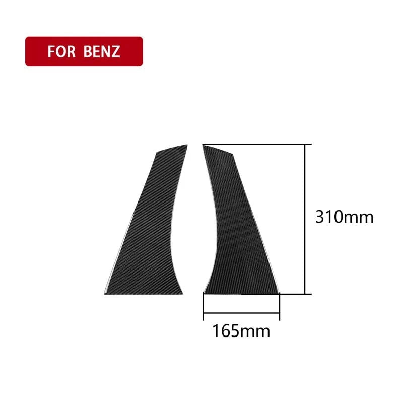 2pcs Rear Window Side Strip Trim For Mercedes Benz CLA GLA Class W117 2013-2018