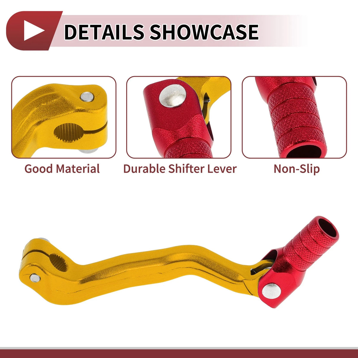 Folding Motorcycle Gear Shifter Lever for Bosuer M4 Gold Tone