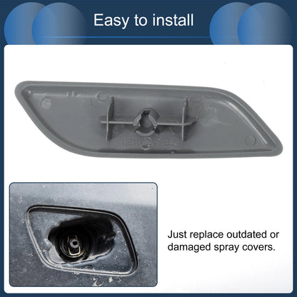 Front Left Washer Nozzle Cover for Honda Accord VIII 2011-2013 White 1 Pcs