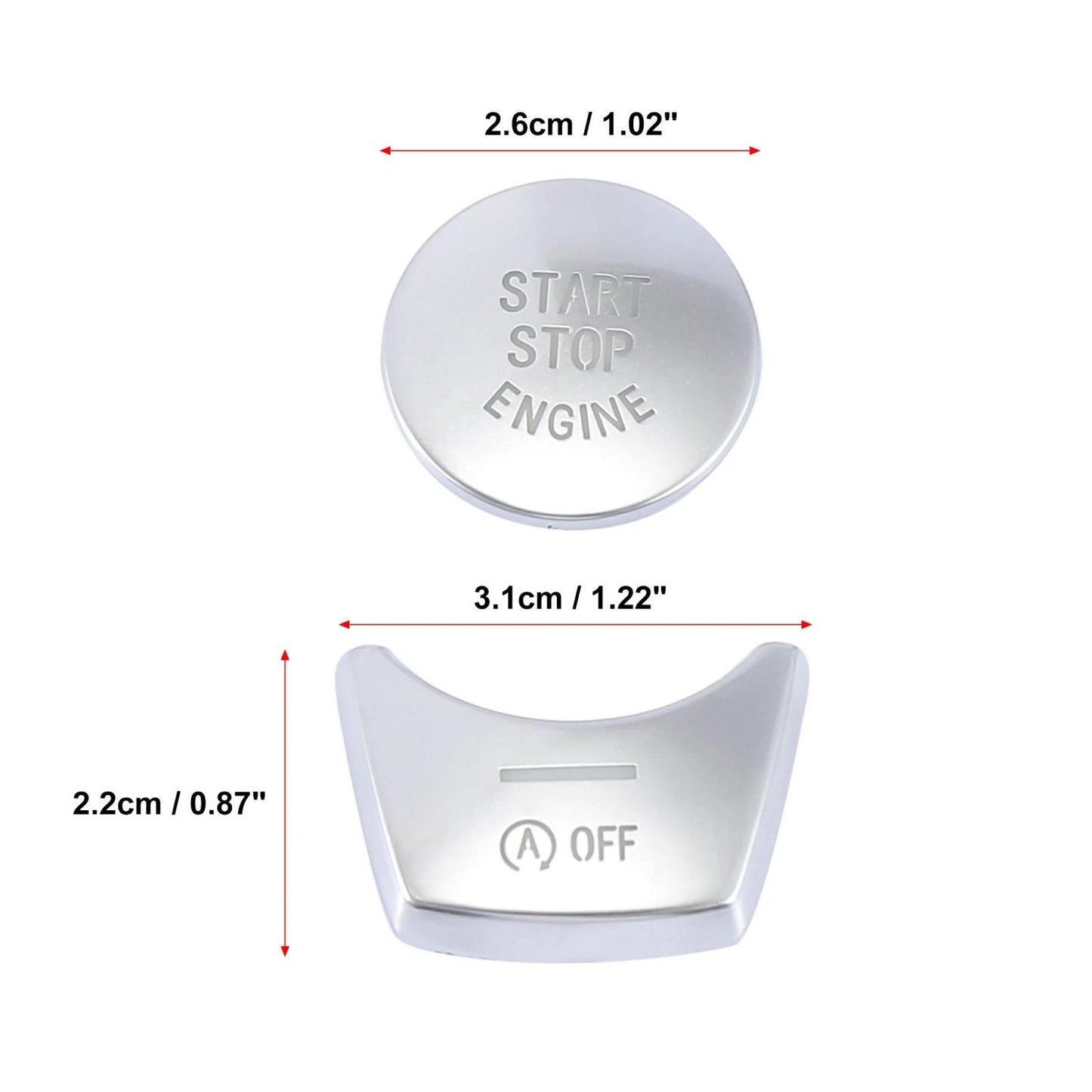 Off & Engine Start Stop Switch Button Cover Set for BMW 5 Series (2011-2017)