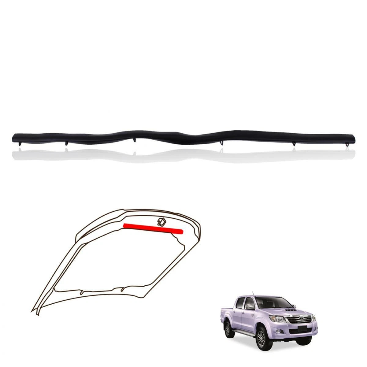 Hood to Radiator Rubber Seal Belt Fits Toyota Hilux Vigo SR5 Truck 2005-15 EBDE