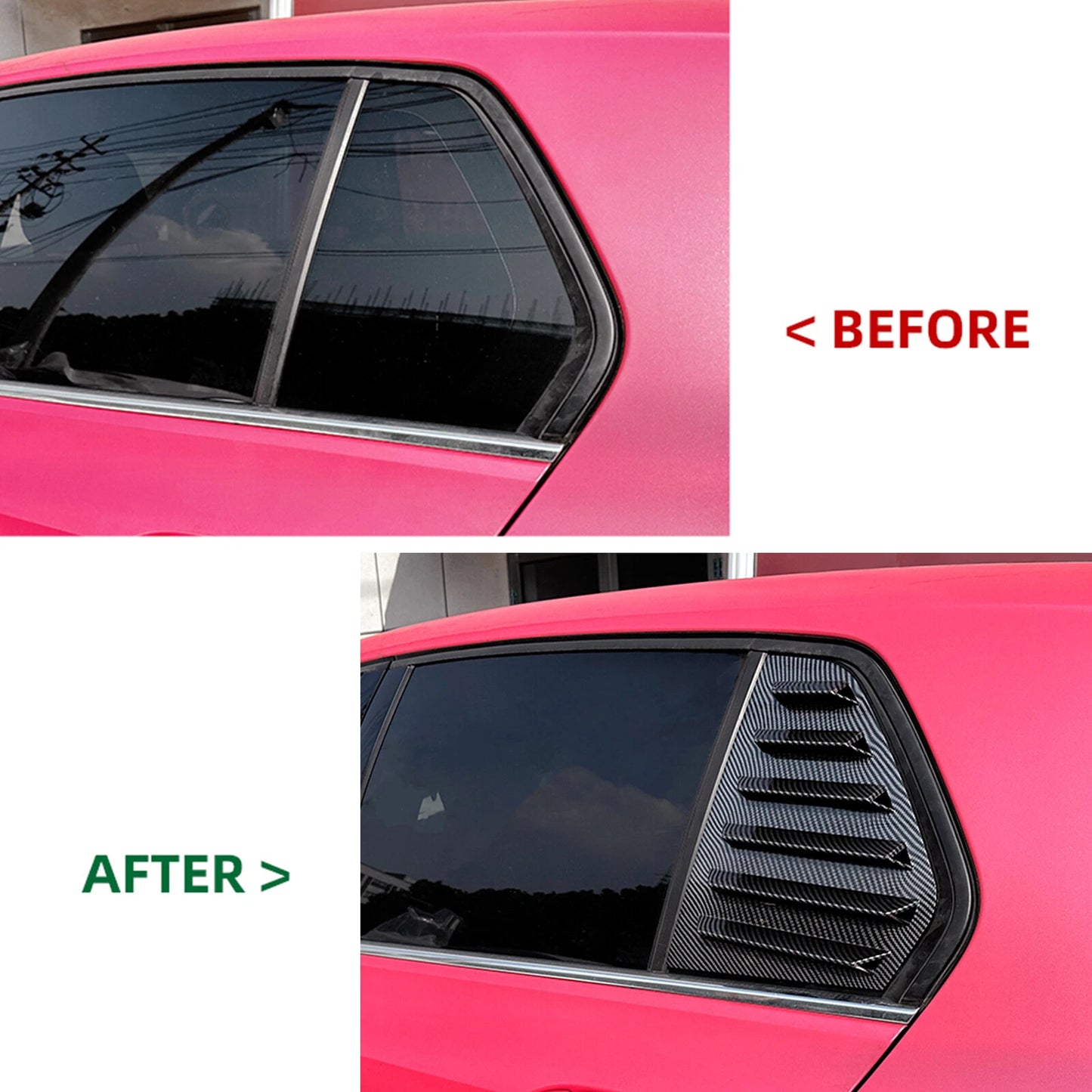 Rear Window Side Louver Trim for Volkswagen Golf 8 MK8 (2020-2023)