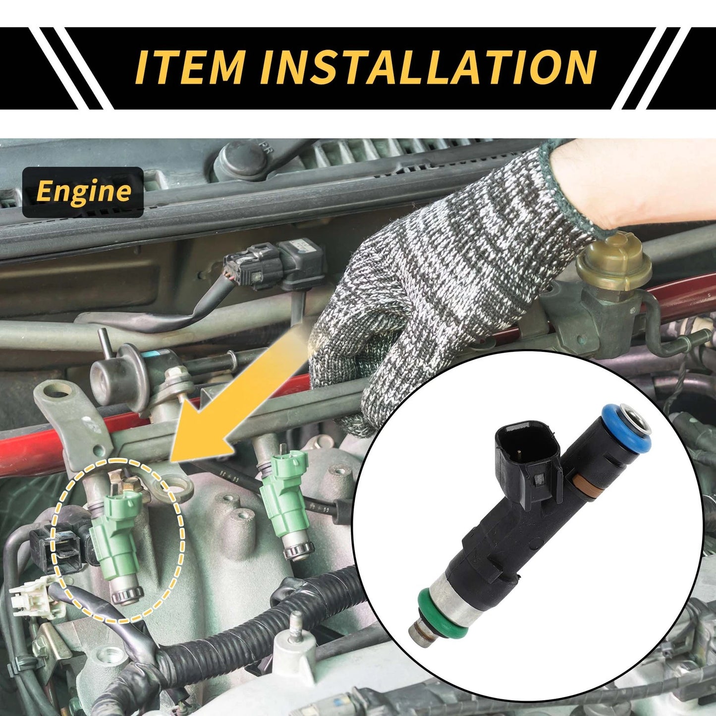 Fuel Injector Nozzle 4 Holes Black for Ford Ranger (2006–2010)