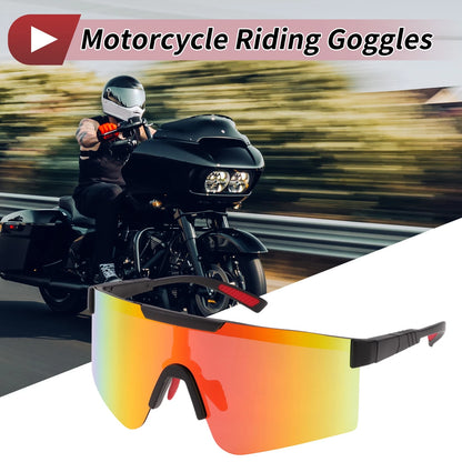 1Pc Goggles Red Lens Black Frame Tri-acetel Cellulose PC for Motorcycle