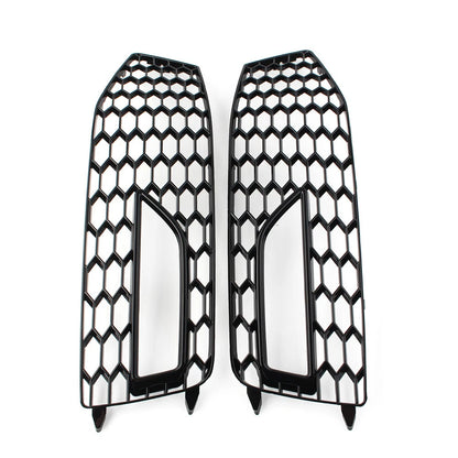 Honeycomb Front Bumper Fog Light Grille Covers for Audi A4 B8.5 (2013-2016)