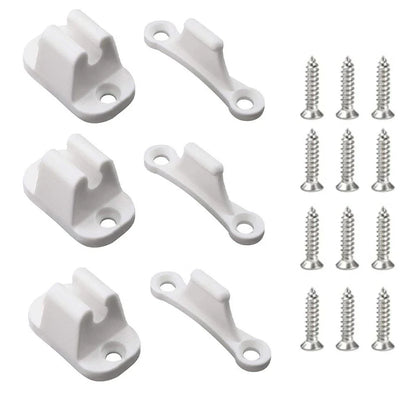 Door Stop Set of 3 with Screws for Boats, Motorhomes, Sliding Doors