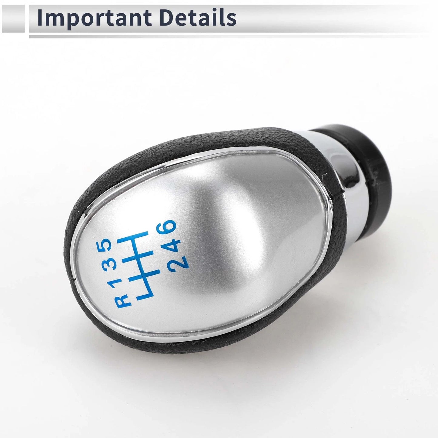 6 Speed Shift Knob for Ford Focus MK2 FL (2008-2011) - Plastic Blue Black Silver