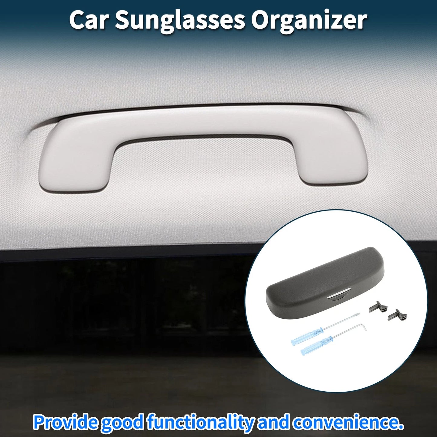 Sunglasses Case for Honda Accord Eyeglasses Holder Dark Grey