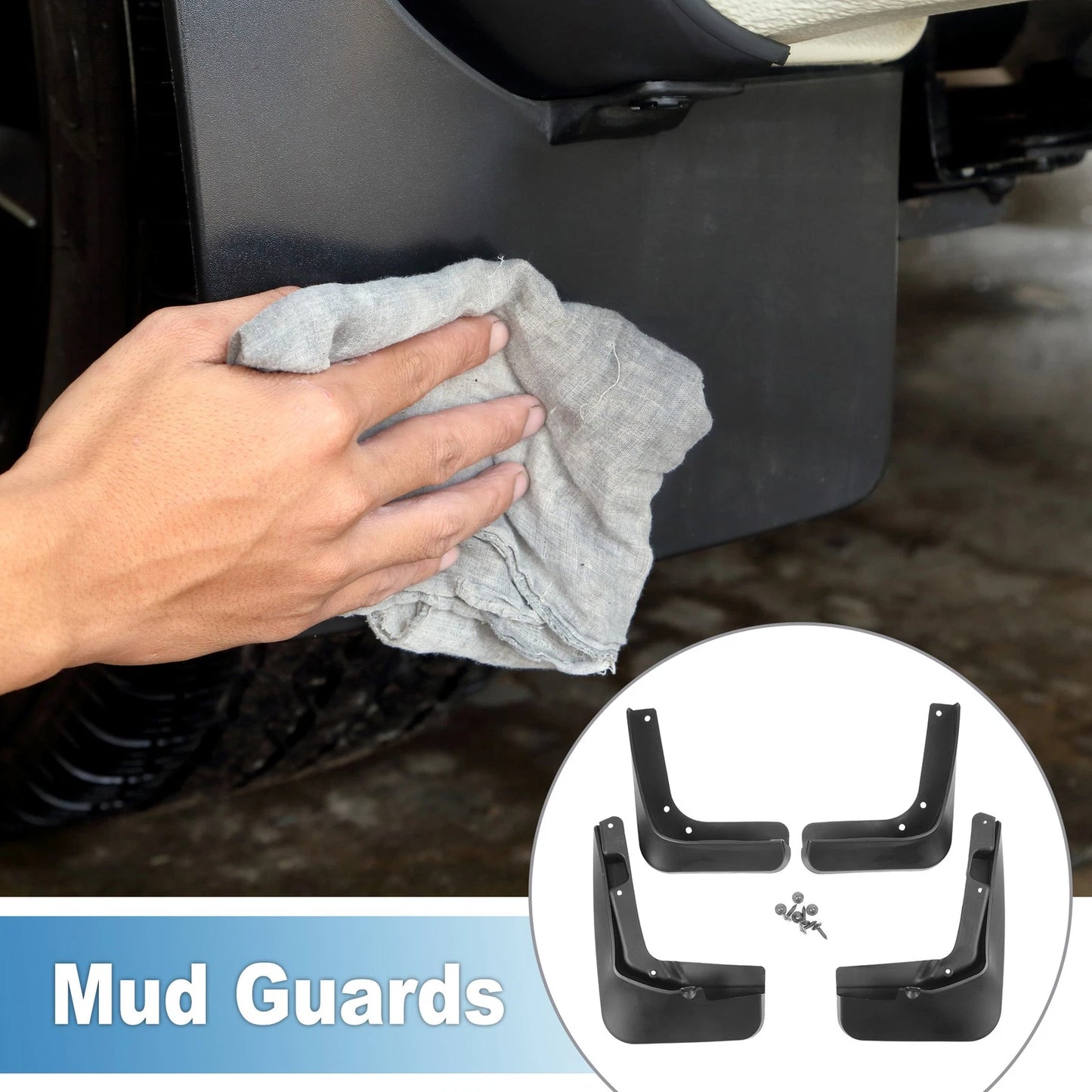 Front & Rear Mud Flap Splash Guards for Ford Fusion (2013-2018)