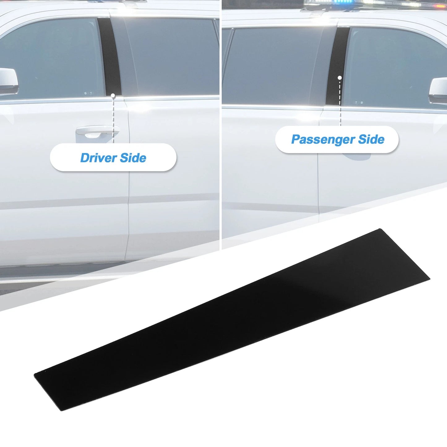 4x Windshield B Pillar Trim Exterior Garnish for Porsche Panamera Black