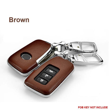 Car Leather FOB Key Cover Remote Case W/Keychain Fit For Lexus IS ES GS MX