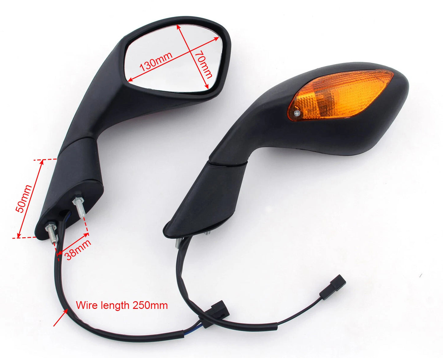 Mirrors Pair with Indicator for Aprilia RSV 1000 (2004-2008)