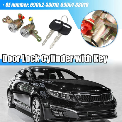 Door Lock Cylinder Set with Keys for Toyota Camry (1992-1996)