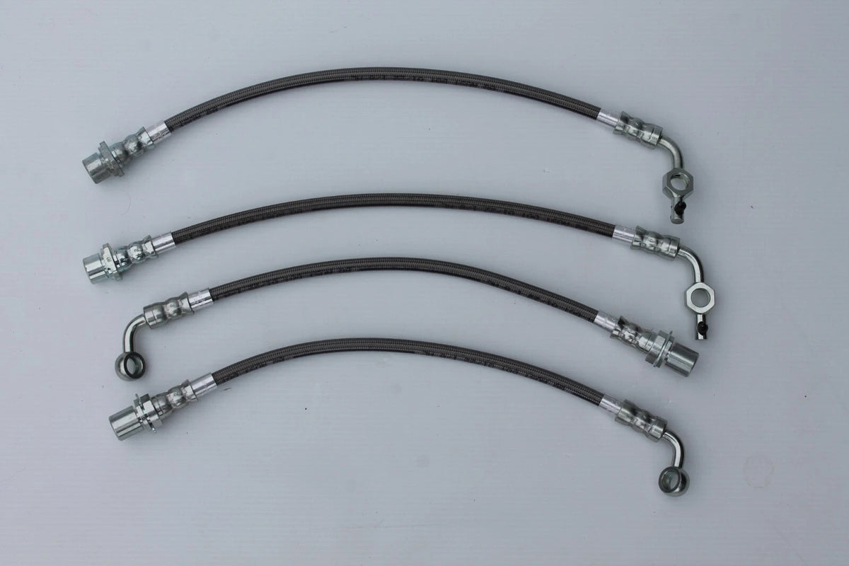 Braided Front & Rear Brake Hose Set (4) for Toyota Land Cruiser (1992 - Present)