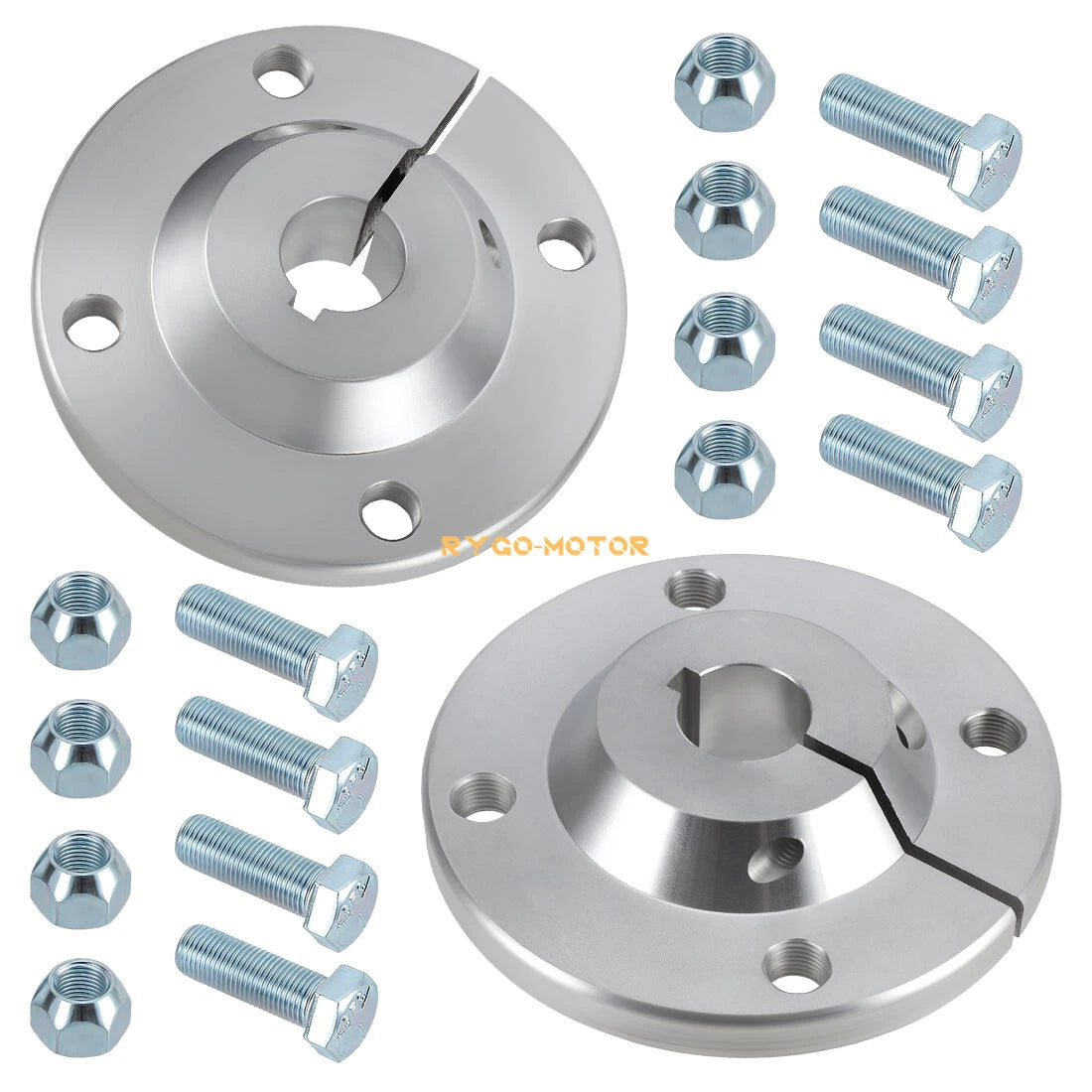 2 x Rear Axle Aluminum Wheel Hub for Go Kart Off Road Cart 4x4 Silver