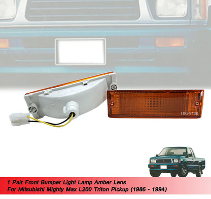 Amber Lens Front Bumper Light for Mitsubishi Triton L200 (1986-1994)