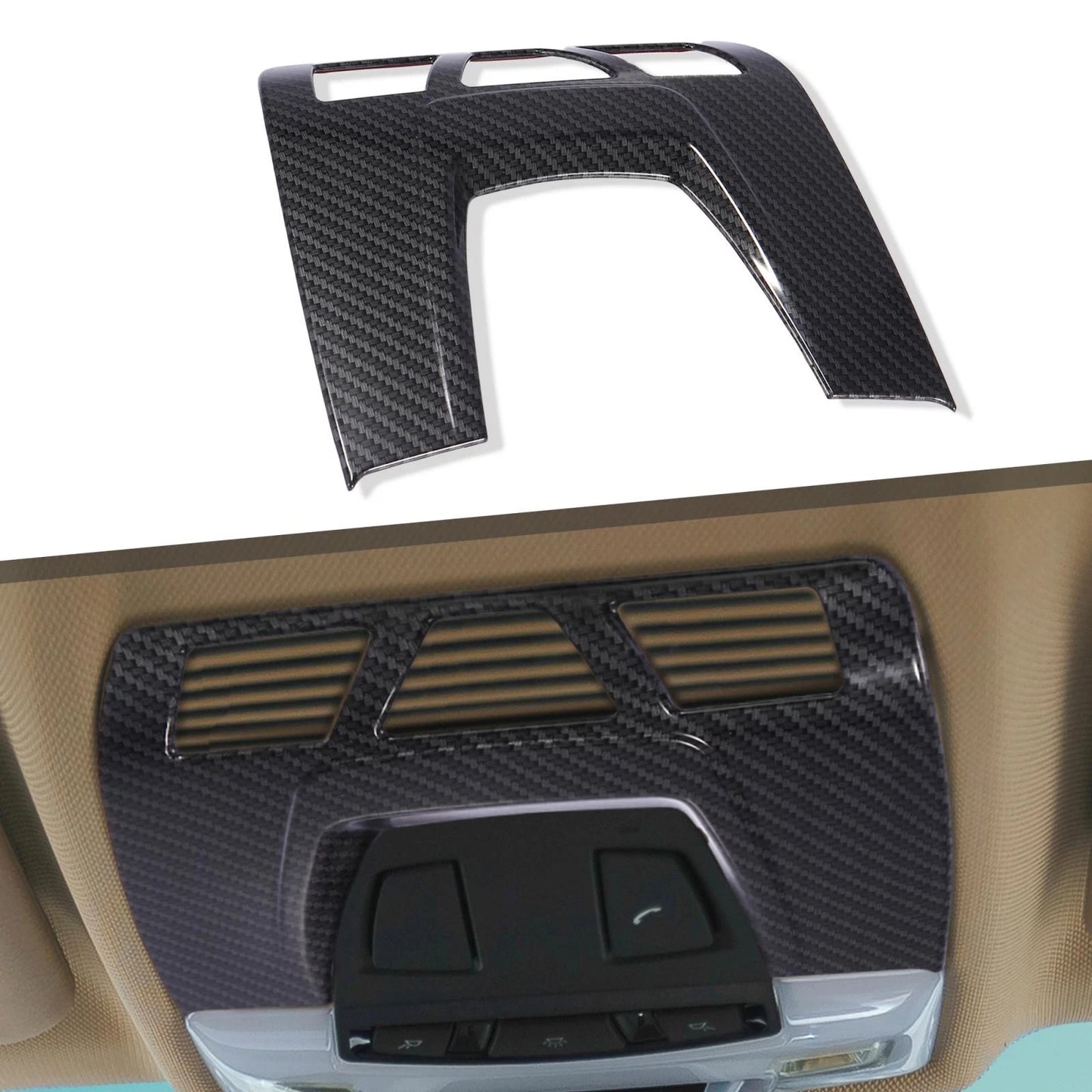 Carbon Fiber Pattern Reading Light Frame Cover for BMW X1 X5 X6 F30 F34 F15 F16