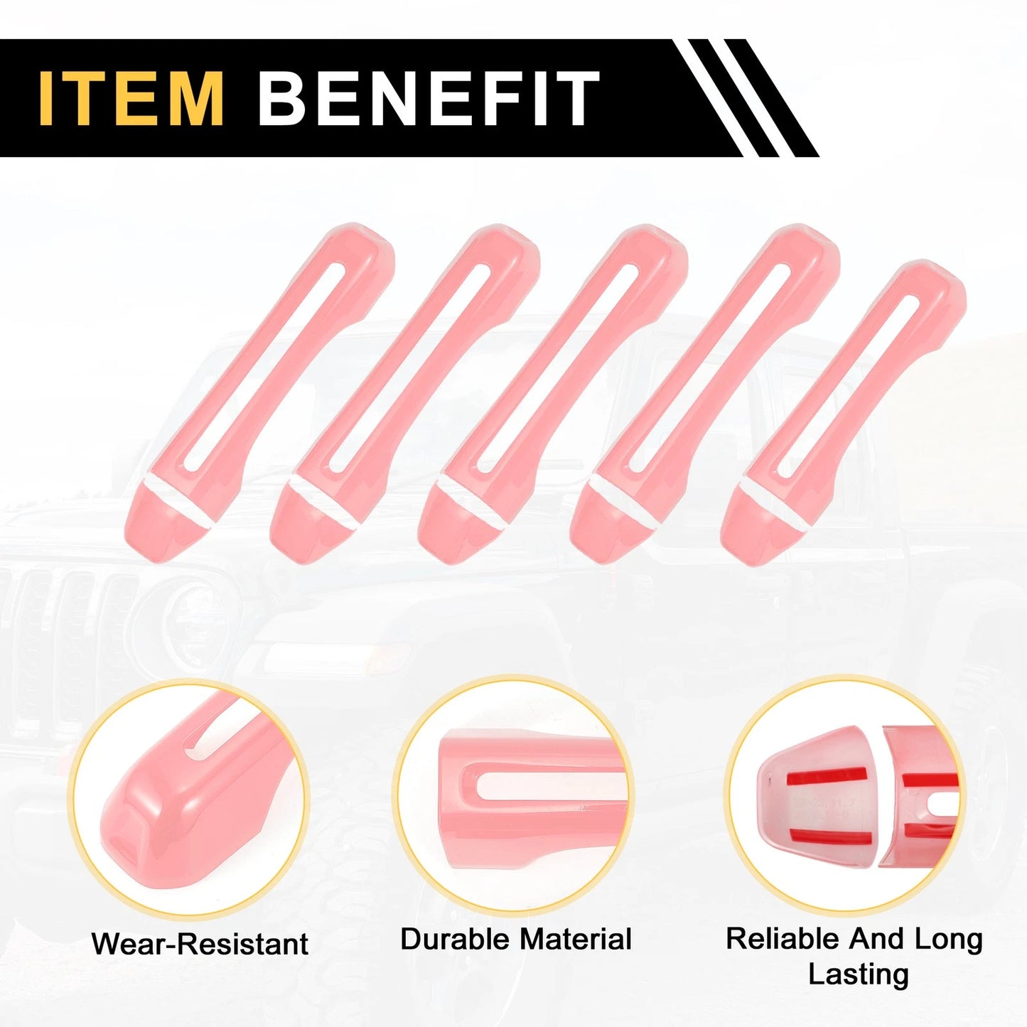 Door Tailgate Handle Cover  for Jeep Gladiator JT (2020-2021) Pink