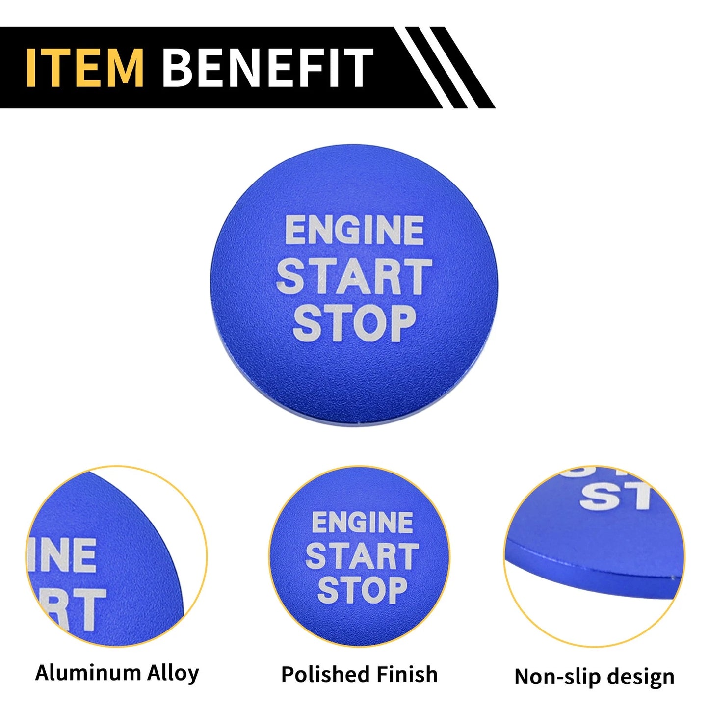Engine Start Stop Button Cover for Toyota Tacoma (2016-2023) Blue